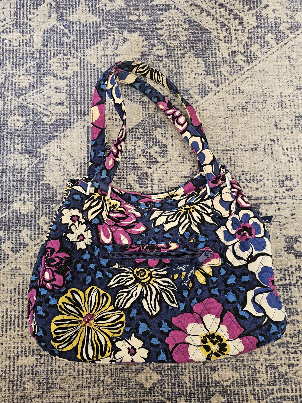 Vera Bradley Retired "African Violet" Quilted Floral Shoulder Bag